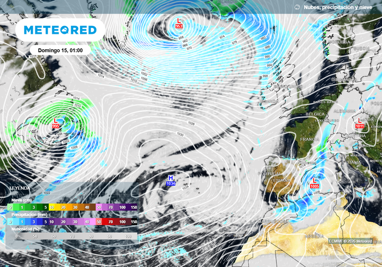 Efectos en España: giro radical en el pronóstico del modelo europeo entre el 10 y el 16 de marzo