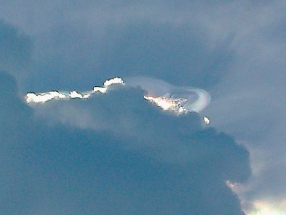 Efectos ópticos En Topes De Nubes Y Sombras