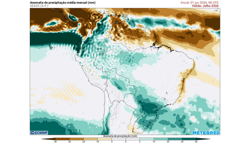 Efeito El Ni&ntilde;o? Previs&atilde;o mostra semanas consecutivas de chuva no Sul