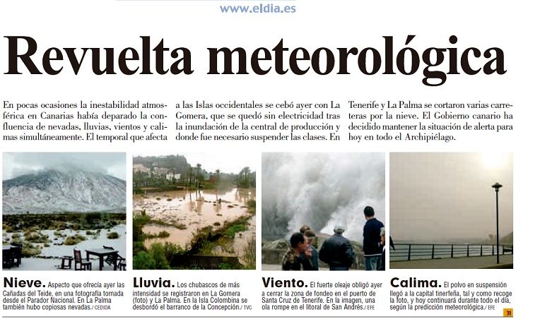 Efemérides Meteorológicas En Canarias Del Siglo Xx Y Xxi: Parte Iv Efemérides Meteorológicas En Canarias Del Siglo Xx Y Xxi: Parte Iv