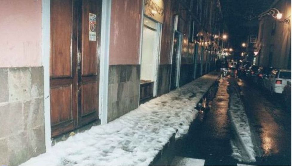 Granizo en San Cristóbal de La Laguna. Granizo en San Cristóbal de La Laguna.