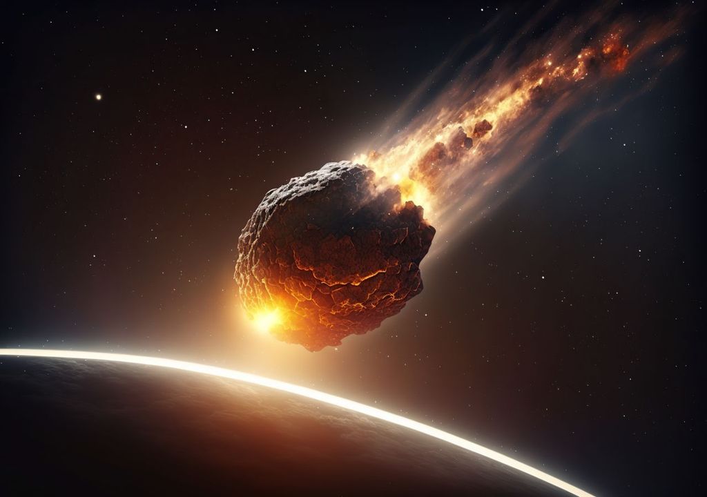 Asteroid, planet, erde