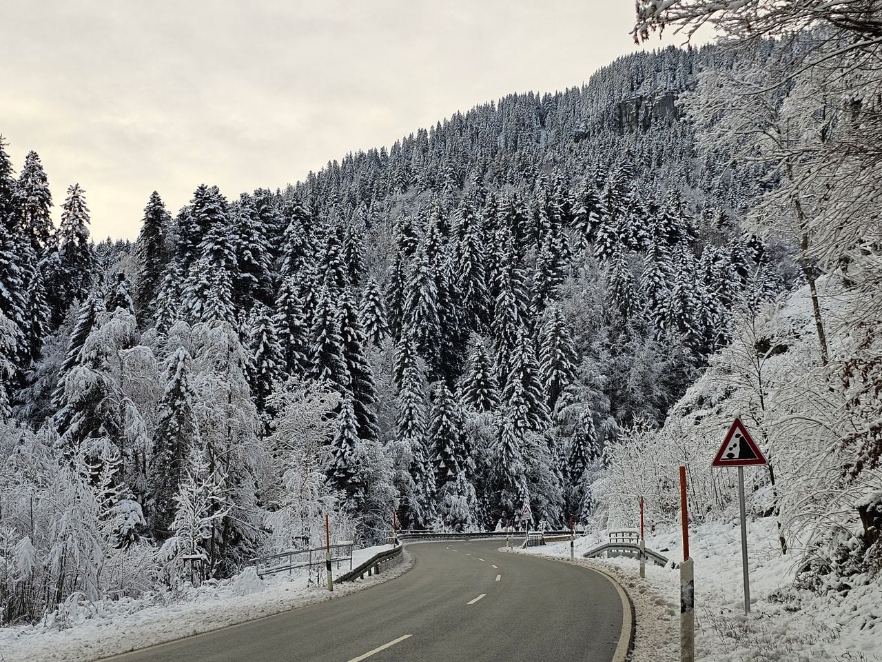 Nach dem Schnee, wie hier im Allgäu, drohen jetzt eisige Nächte bis minus 15 Grad (Foto: Markus Köss, 19.11.25)