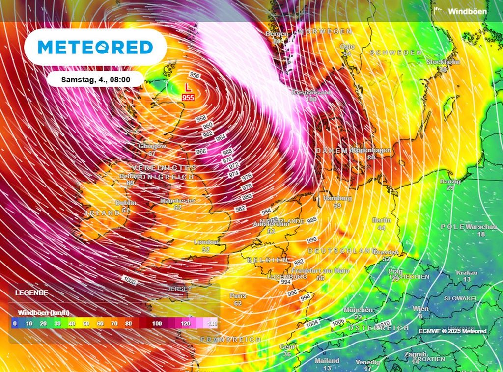 schwerer Sturm, wetter, deutschlan