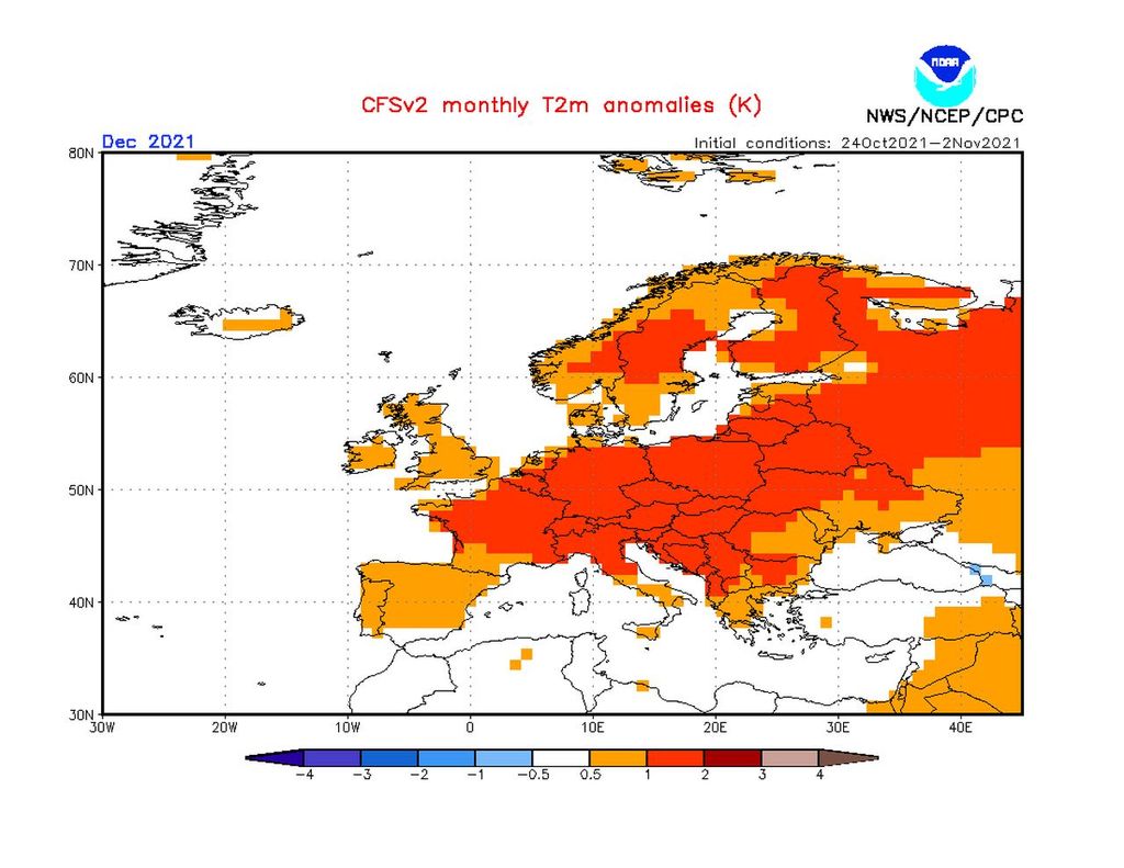 US Wetterdienst NOAA Dezemberprognose