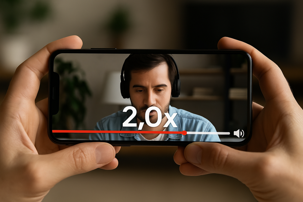 Ver videos a 1.5x o 2.0x se ha vuelto común entre los jóvenes, pero este hábito exige mayor esfuerzo cognitivo. Ver videos a 1.5x o 2.0x se ha vuelto común entre los jóvenes, pero este hábito exige mayor esfuerzo cognitivo.