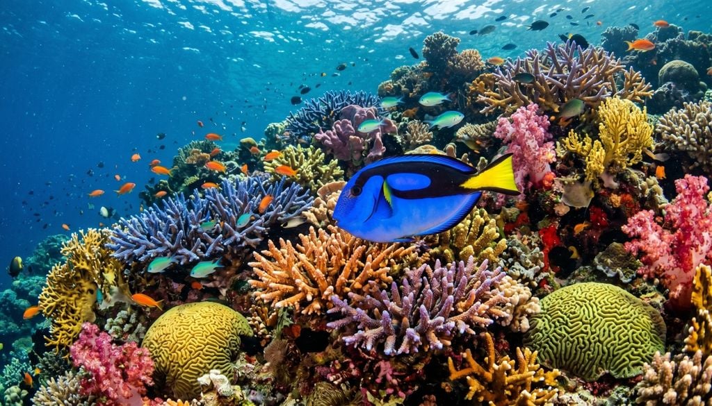 Arrecifes de coral Estos ecosistemas albergan aproximadamente una cuarta parte de las especies marinas.