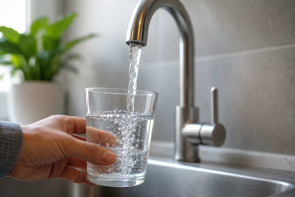 agua de la llave. La composición mineral del agua de la llave varía según la geología y las fuentes de abastecimiento de cada región, lo que influye en su sabor y dureza.