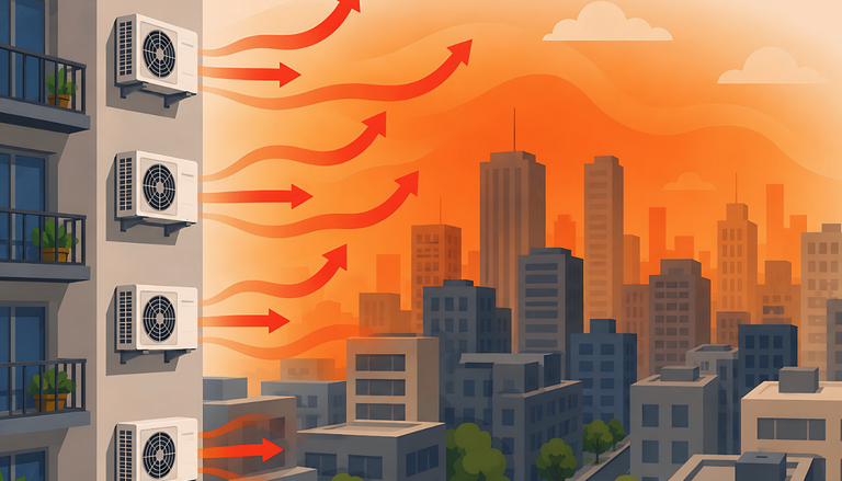 El aire acondicionado salva vidas durante olas de calor, pero con un alto coste para el microclima de las ciudades