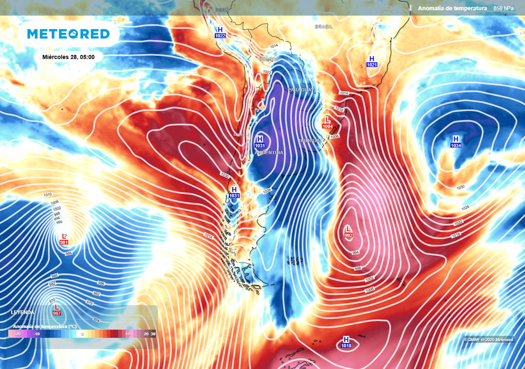 Frio polar Argentina tiempo pronóstico clima