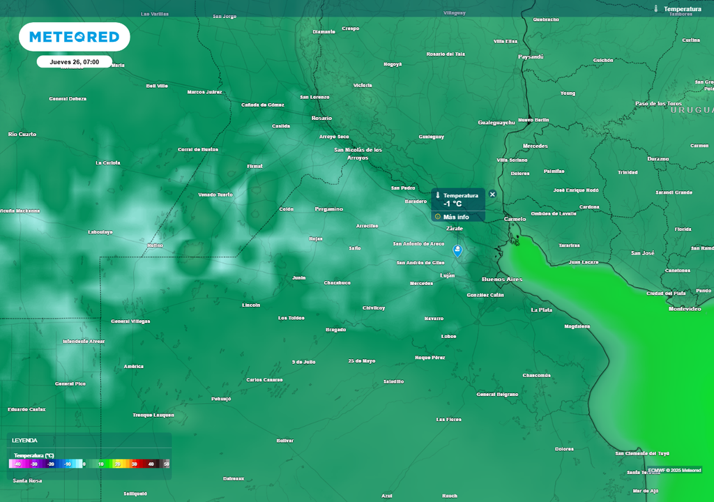 Nieve nevadas frío polar Buenos Aires Tiempo clima pronóstico