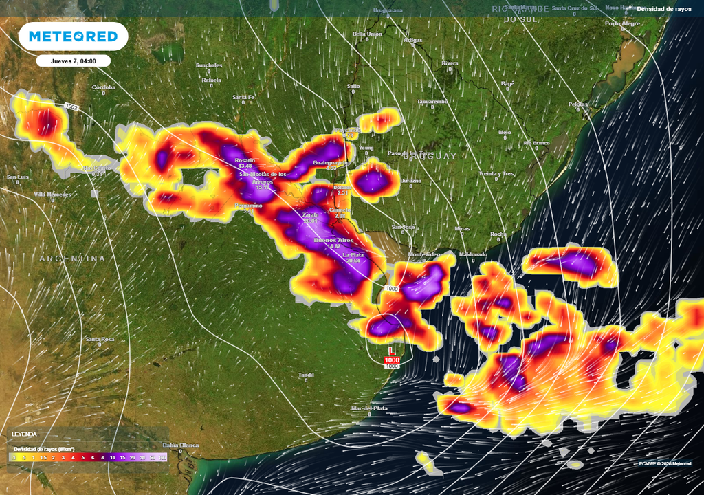 De miércoles a jueves podrian darse tormenta con potencial granizo en la zona del AMBA.