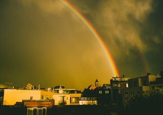 El arco iris que sorprendió en un fin de semana 