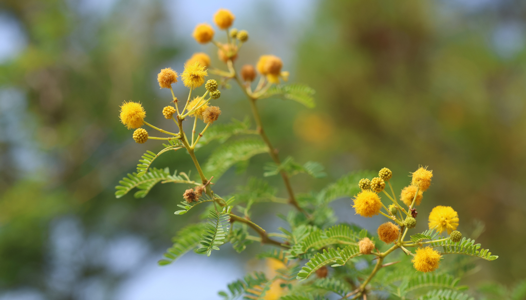 Las flores del huizache suelen ser más aromáticas cuando el ambiente está cálido y seco.