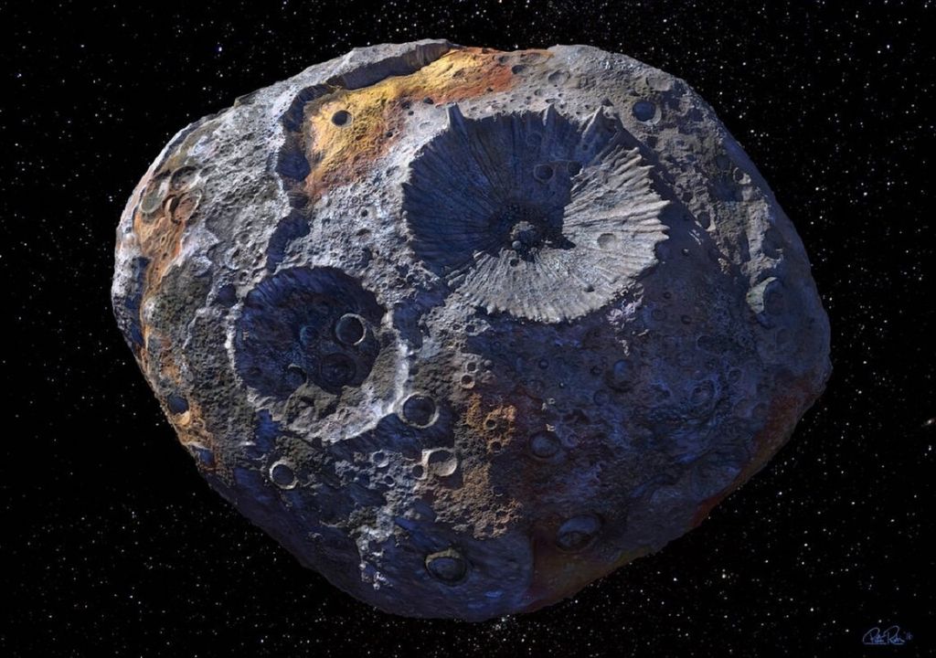 Concept artistique de l'astéroïde 16 Psyche
