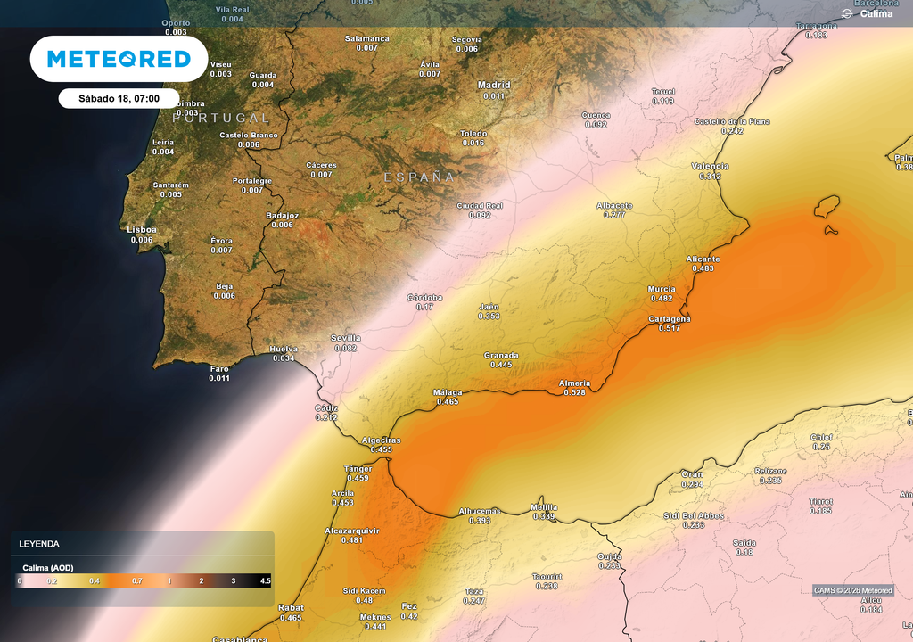 La calima y las tormentas también estarán presente en esta jornada de temperaturas elevadas.