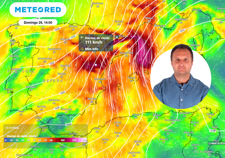 El aviso de Samuel Biener para ma&ntilde;ana: "vientos de 120 km/h en Catalu&ntilde;a, Comunidad Valenciana, Baleares y Arag&oacute;n"