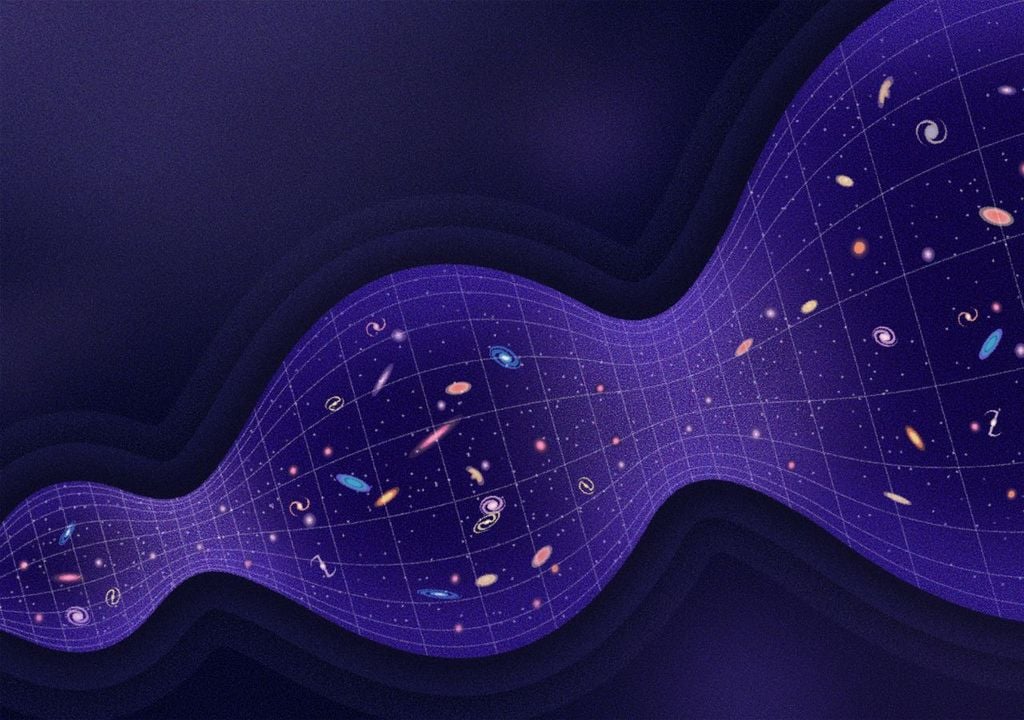 Según esta teoría, el universo no tiene principio ni fin: se alternan períodos de expansión con períodos de contracción. Crédito: Samuel Velasco/Revista Quanta