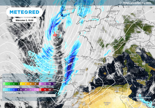 El bloqueo anticiclónico de Europa podría tener una 'fuga' en España: la previsión de lluvias para la próxima semana