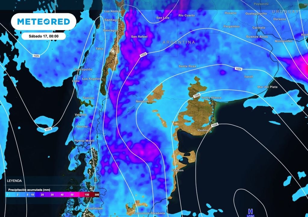 Lluvias acumuladas Aunque las precipitaciones resulten más desorganizadas, se esperan que algunos sectores tenga acumulados relevantes en la última etapa de la semana.