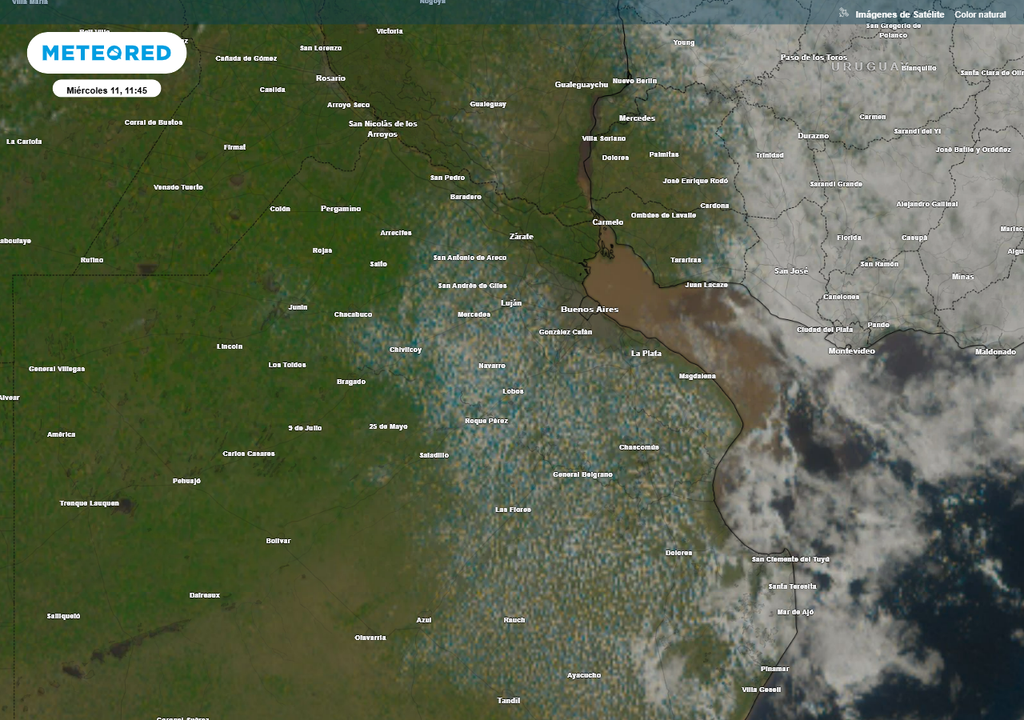 Mediodia de miércoles con muy buen tiempo en la ciudad y los alrededores.