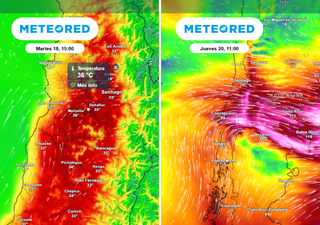 El calor aprieta en la Región Metropolitana esta semana, pero un frente en altura frenará la tendencia durante este día