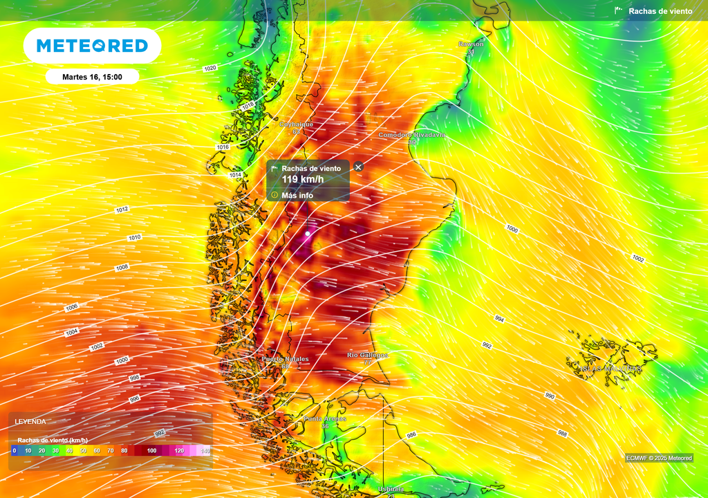 Ráfagas de viento Martes 16 de diciembre 15 h. Ráfagas de viento Martes 16 de diciembre 15 h.