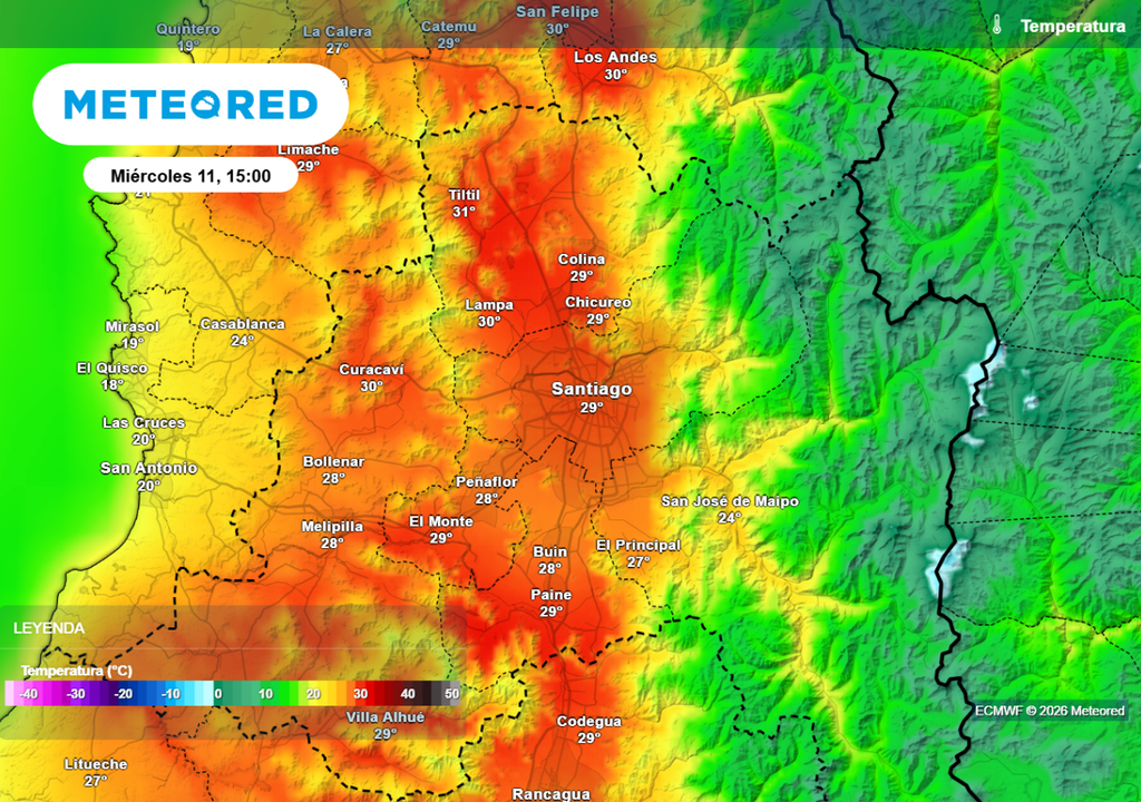 Temperaturas altas esta semana, aunque este miércoles se espera cierta moderación en la ciudad.