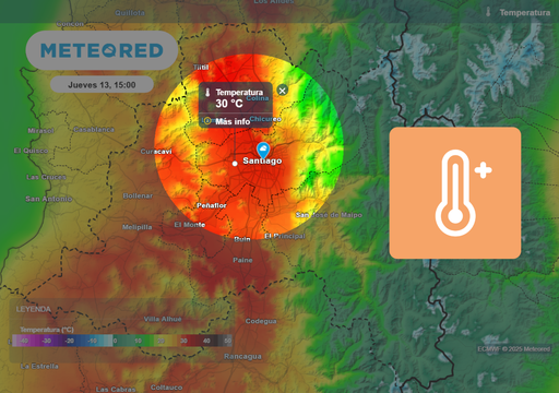 El calor pierde fuerza: modelo europeo baja a 30 °C la máxima prevista para Santiago este jueves