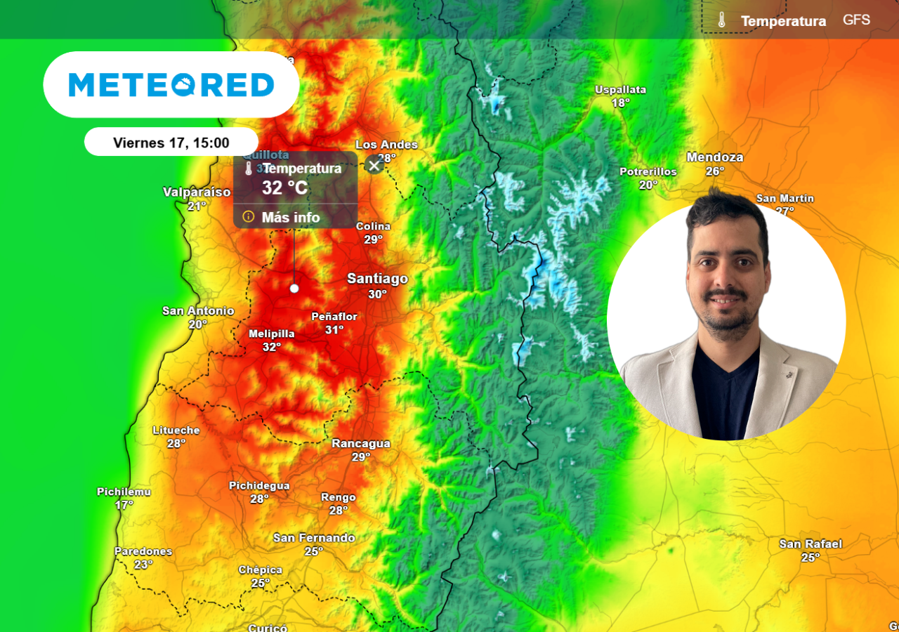 El calor se consolida finalizando la semana en Santiago: modelos proyectan más de 30 °C.