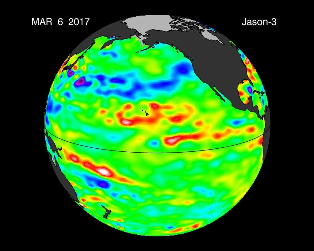 Foto 1: Datos recopilados del 28 febrero al 12 marzo de 2017 por satélites estadounidenses Jason-3