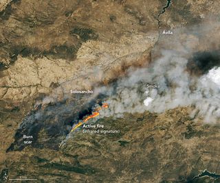 El calor y los incendios en España