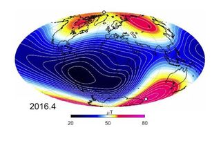 El cambiante campo magnético de la Tierra