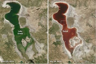 El cambiante color del lago Urmia