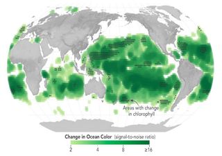 El cambio climático está cambiando el color del océano