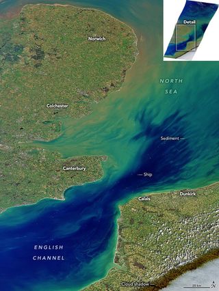 El Canal de la Mancha revuelto por sedimentos