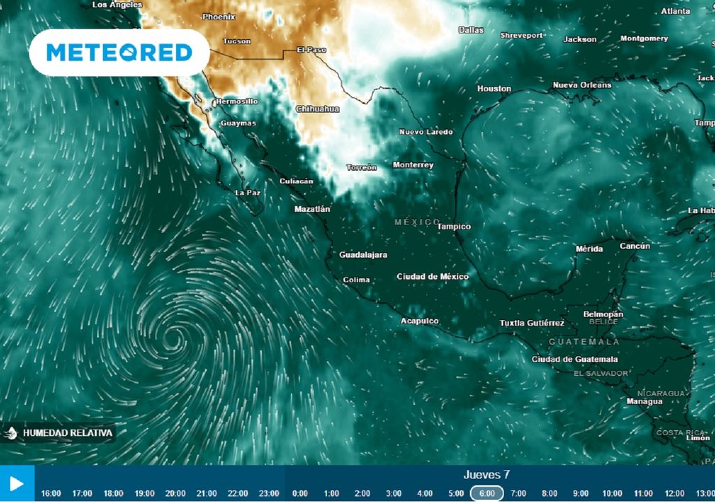 Modelo ECMWF - Humedad relativa en %