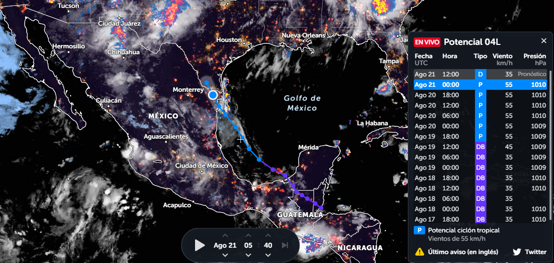 Probable tropical cyclone 4 vanishes in northern Mexico and Texas