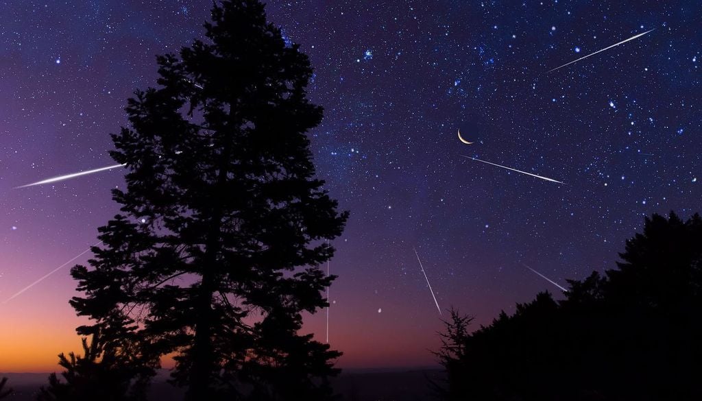 Lluvia de estrellas Las Oriónidas proceden de los restos del cometa 1P/Halley, cuyas partículas entran en la atmósfera terrestre a unos 66 km/s.