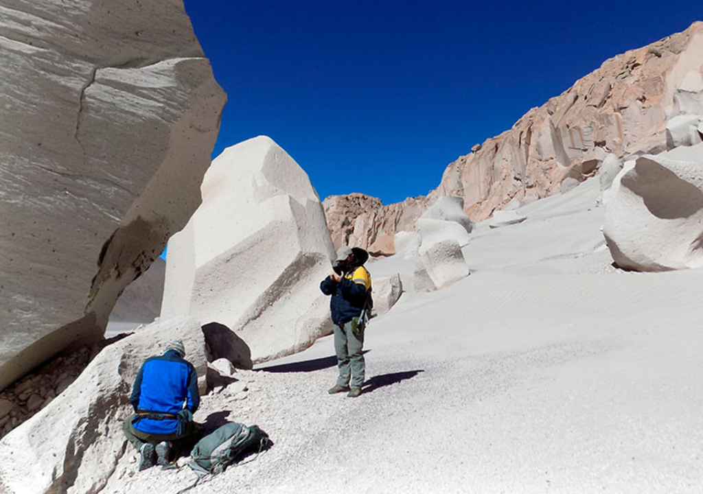 Volcán Incapillo La Rioja La última gran erupción del Incapillo ocurrió hace unos 500.000 años, y -hasta ahora- no mostraba señales visibles de actividad hidrotermal. Foto: Gentileza CONICET