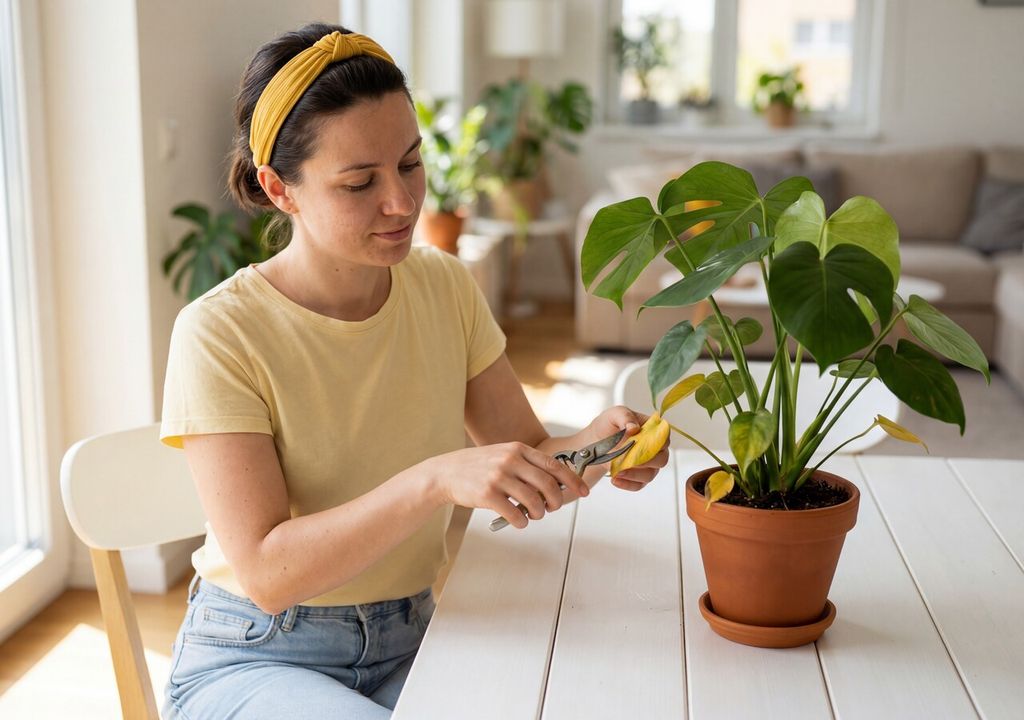 tijeras de poda Desinfectar las herramientas antes de podar es una práctica simple que ayuda a evitar enfermedades.