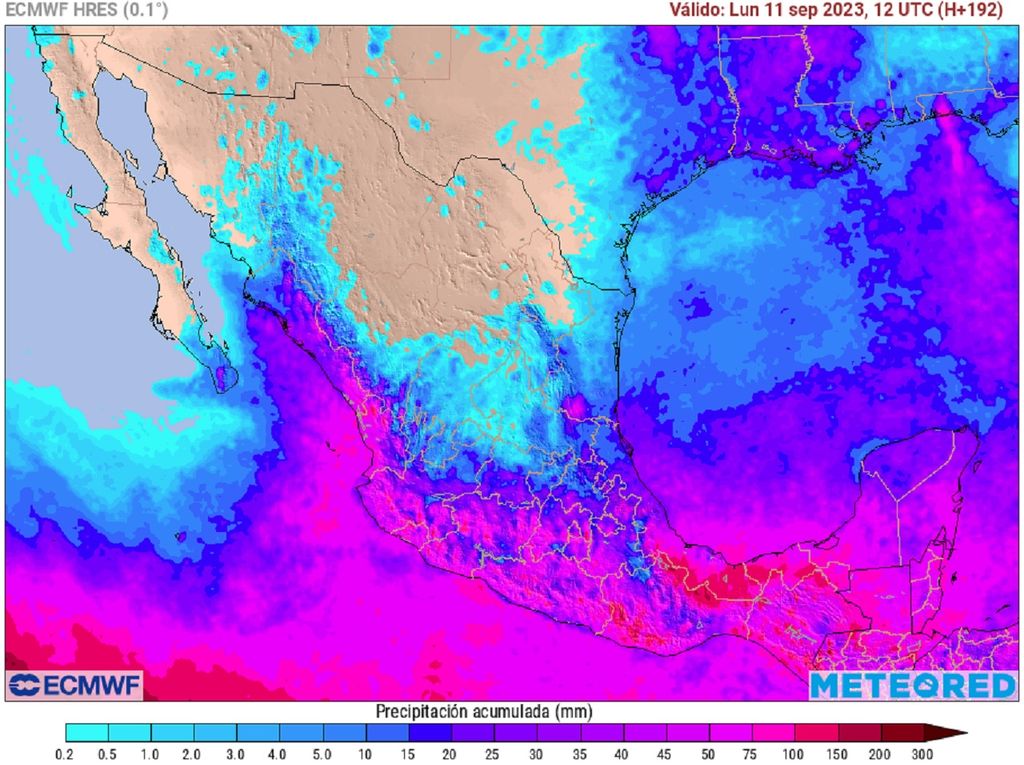 Fuertes lluvias y tormentas superiores a 100 mm se esperan en estados de la franja centro-sur.