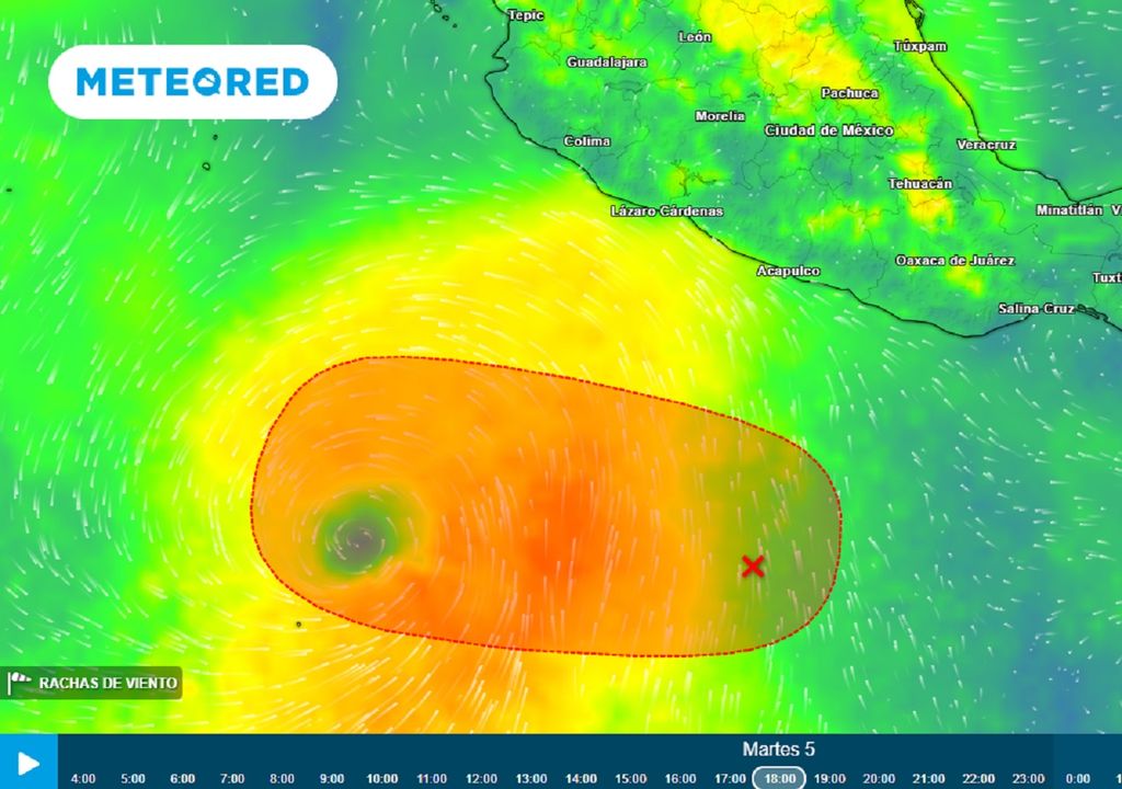 Perturbación 93E estaría evolucionando al ciclón Jova esta semana al sur del país.