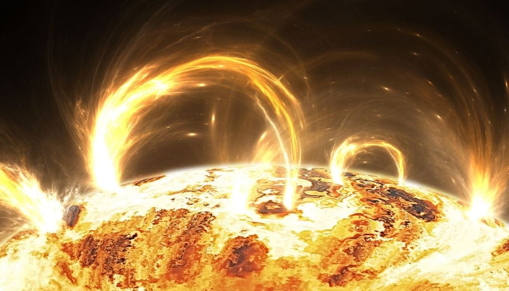 Las corrientes convectivas internas suelen ser expulsadas en las llamaradas solares, convirtiéndose en Eyecciones de Masa Coronal.