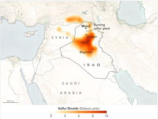 El dióxido de azufre se expande por Irak