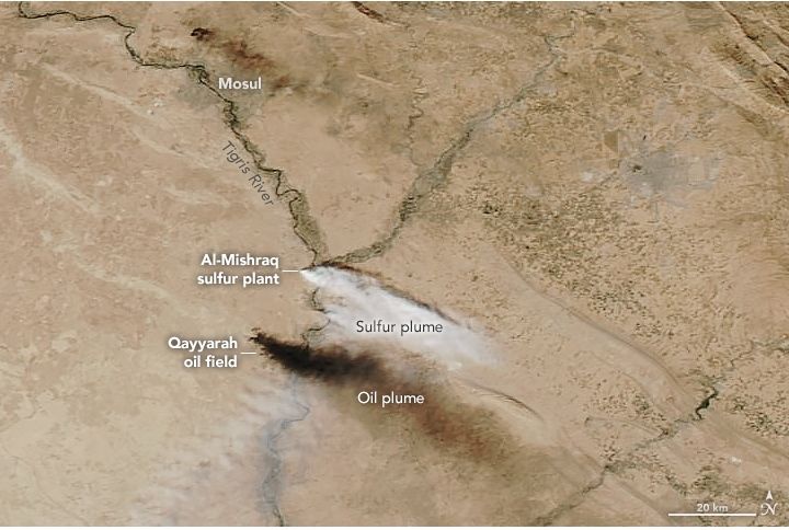 El Dióxido De Azufre Se Expande Por Irak