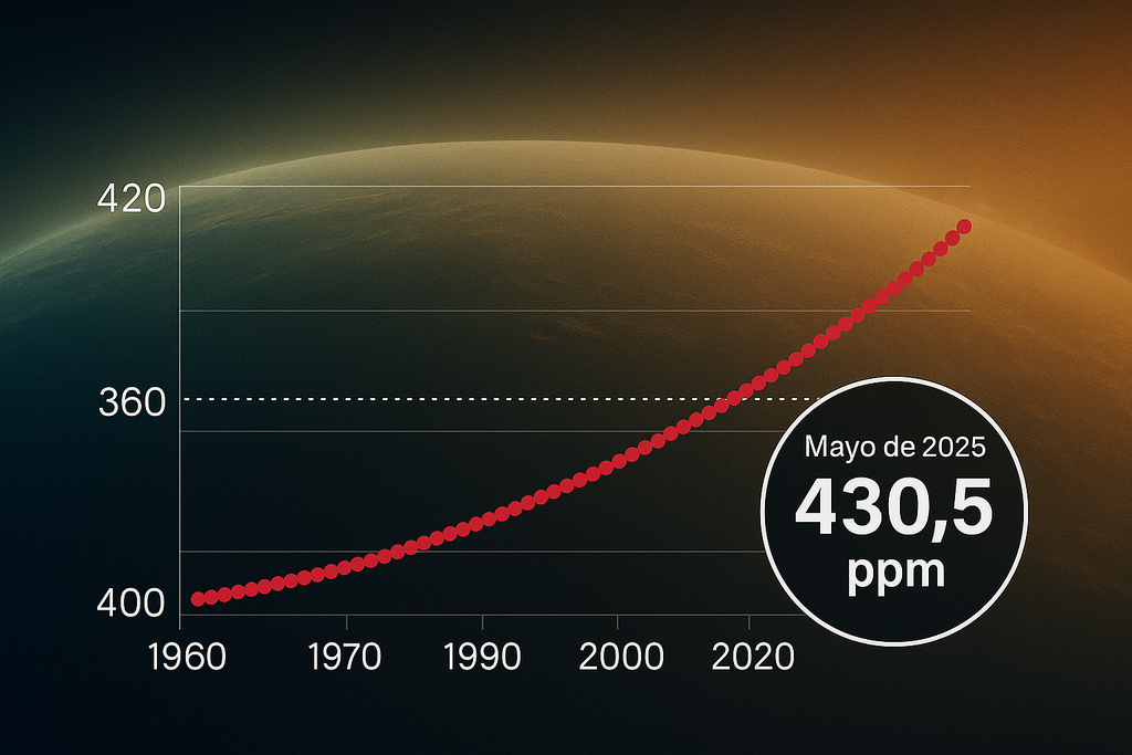 Evolución de las concentraciones de CO₂.