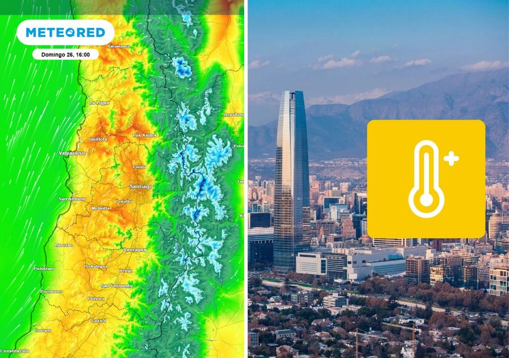 mapa de temperatura / Santiago mapa de temperatura / Santiago