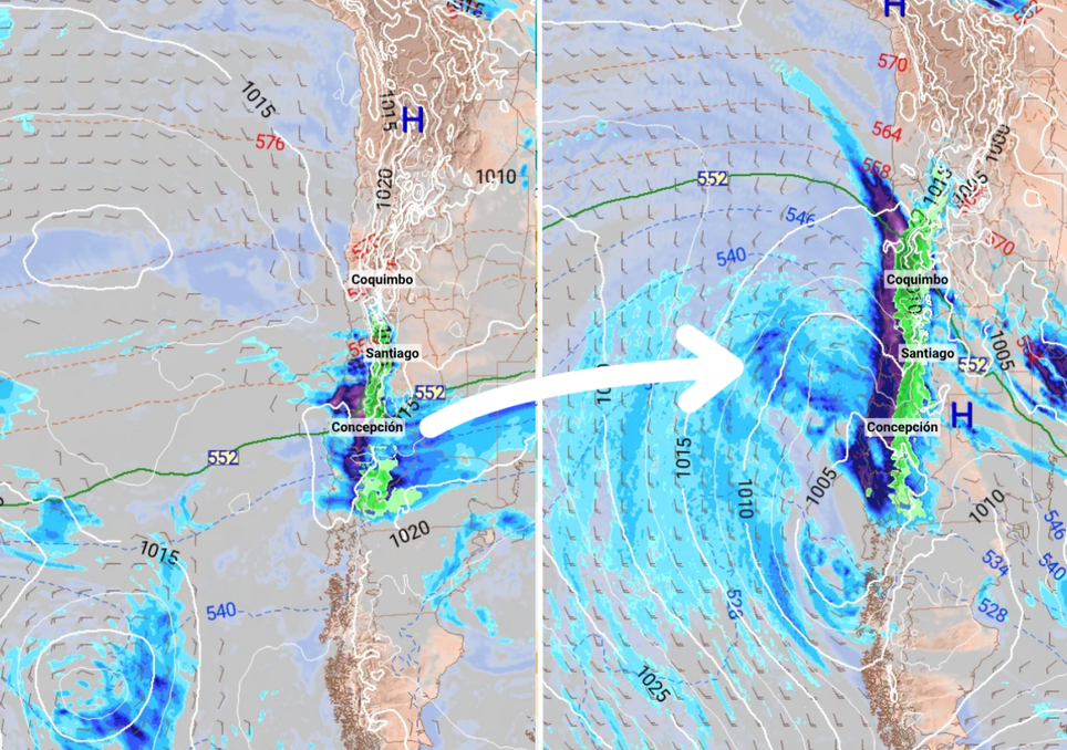 Sistema frontal traerá lluvias intensas a la región de O'Higgins
