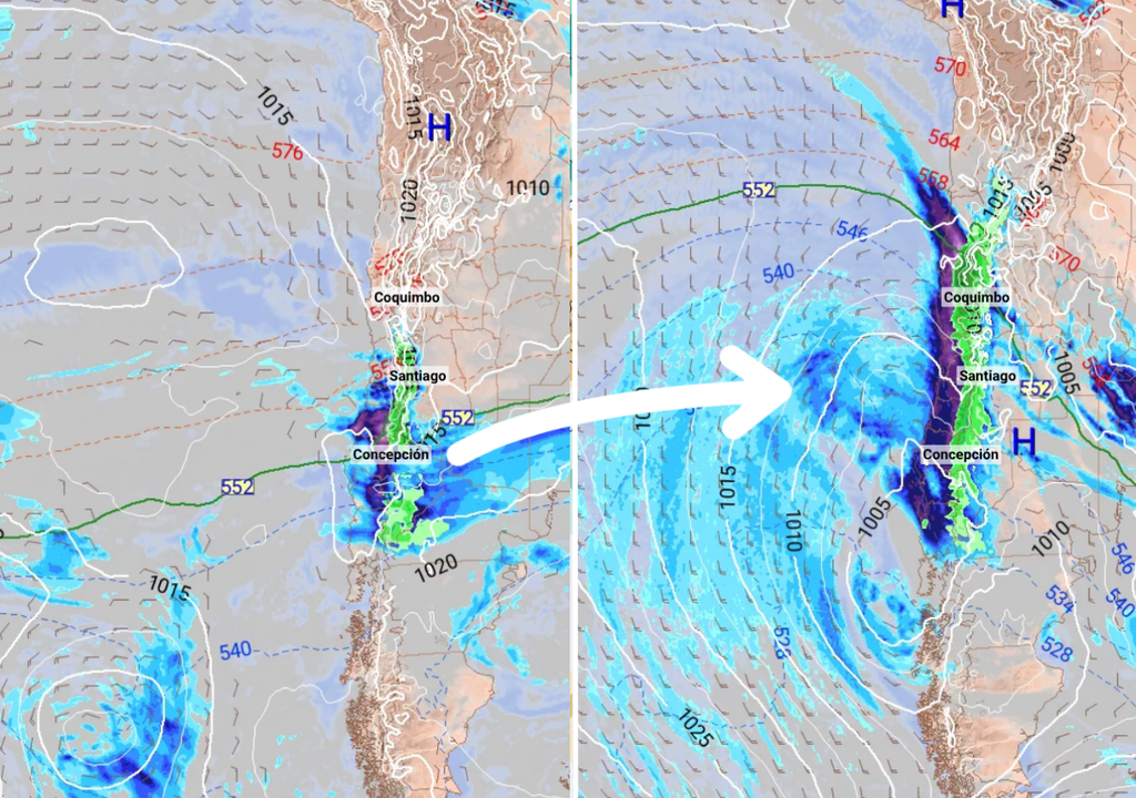 cambio en el patrón de precipitaciones El patrón de lluvias dará un cambio importante a contar de este fin de semana: las lluvias cálidas se despiden y regresan los frentes días.